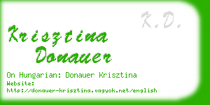 krisztina donauer business card